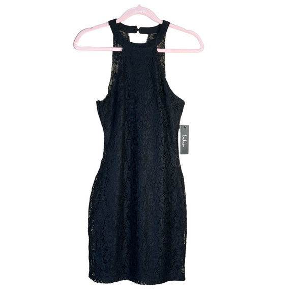 Lulu’s Women’s Black Lace Body-Con Mini Cocktail Dress With Back Cut-Out… - Picture 16 of 16